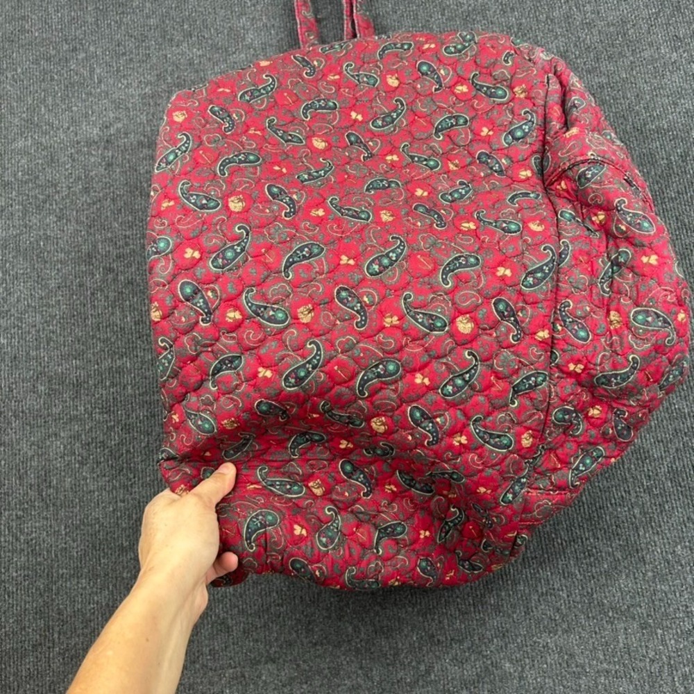 Paisley Quilted Duffle Bag Equestrian Western Preppy Large Red Blue Monogrammed - Picture 10 of 16